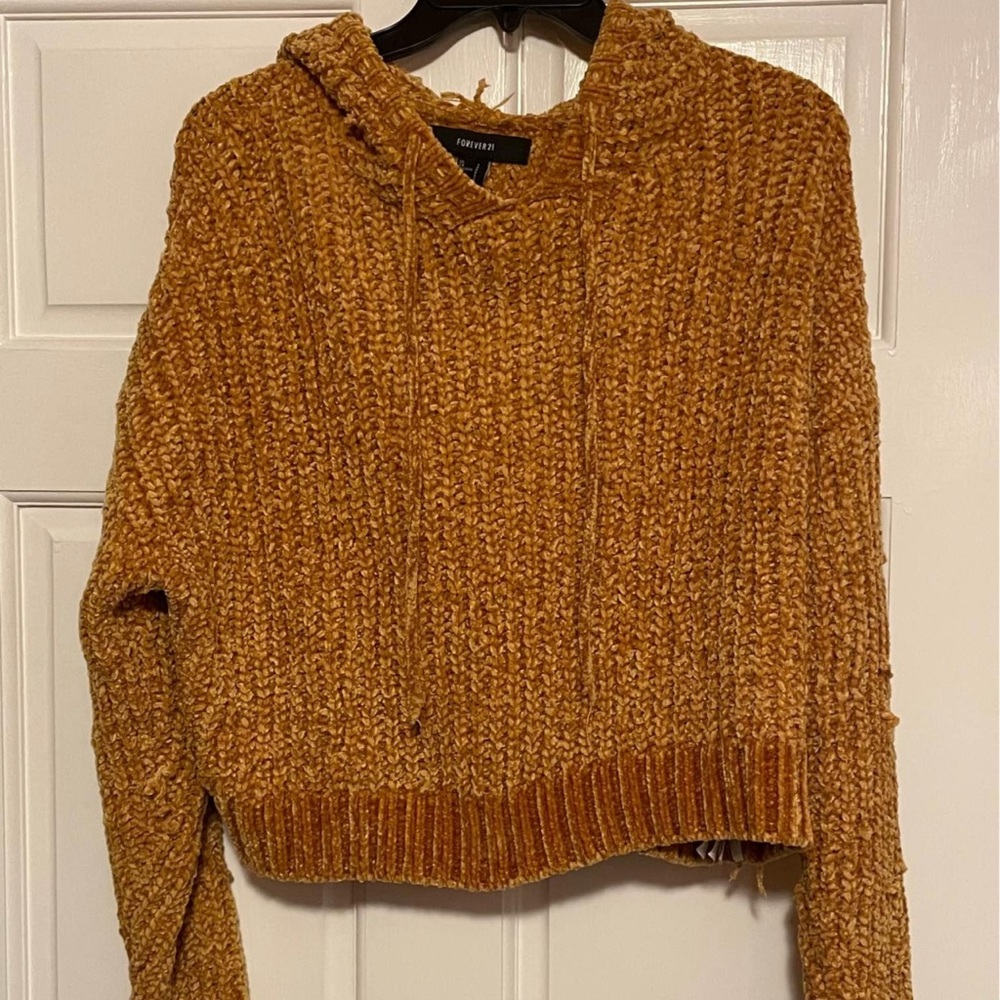 Gold Cropped Sweater